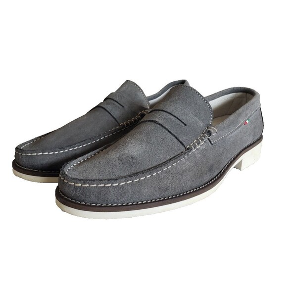 L\' Artigiano Sorrentino Loafers Boat Shos Men Sz 11 Shoes Gray Suede Made Italy main image 10
